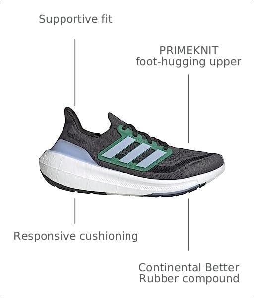 Image of adidas Mens Ultraboost Ultra Boost Light Running Sneakers Shoes - Grey