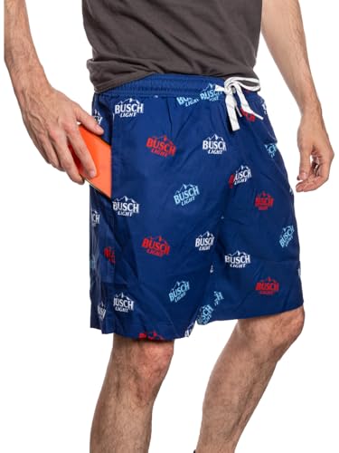 Calhoun Mens Busch Light Swim Trunks – Quick-Dry Mountain Print Board Shorts – Lightweight Beachwear for Swimming, Surfing3