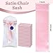 MDS Satin Chair Sashes, 50 Pack, 7”x108” Each, Decorative Chair Bows Ribbon Tie Backs for Wedding Party, Holiday Dinner, Birthday, Reception, Banquet, Hotel & Event Decoration - Blush Pink