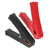 Pinces crocodiles de batterie : fabriquées en placage de cuivre robuste et colle flexible, une durabilité et une excellente conductivité, pinces crocodiles électriques.