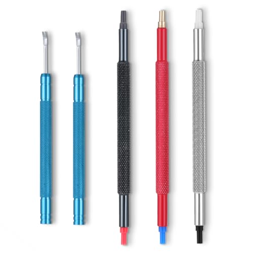 Kit de 5 herramientas de reparación de manecillas de reloj, herramientas de ajuste de manecillas de reloj, removedor de manecillas de relojes, herramienta de extracción de émbolo