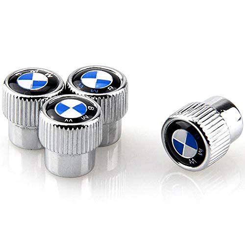 Valve Stem Caps Zinc Alloy Plating Chrome Tire Valve Stem Valve Caps For BMW (Set of 4)