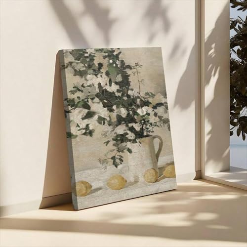 Impression vintage de citrons sur toile premium de 70x100 cm