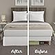 TodaysHome Basic Mikrofaser Tailored Sham mit 5,1 cm Flansch 2, weiß, Queen