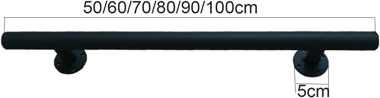 Wrought Iron Garage Shed Gate Handle Hardware | Garden Sheds Gate Rail Replacement Grab Bar for Cabinet/Kitchen/Hotel (Size : 60mm)
