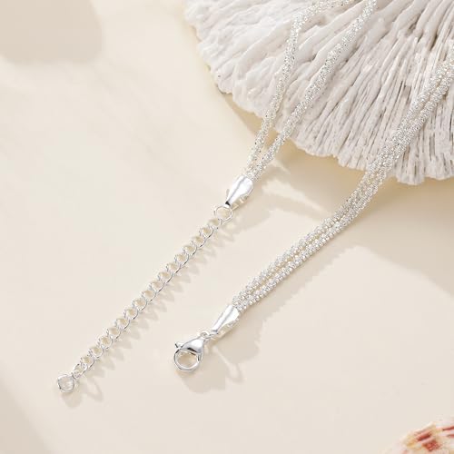 Image of Ritach Ankle Bracelets for Women - Silver /Gold Plated Stainless Steel Anklets for Women Waterproof Layered Cuban Link Figaro Chain Heart Anklets Set Summer Beach Jewelry Gifts