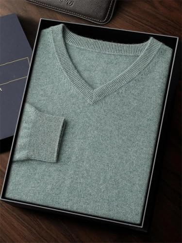 Men's V-Neck Classic Pullover Sweater Fall Winter Long Sleeve Smart Casual Solid Knit Jumper2