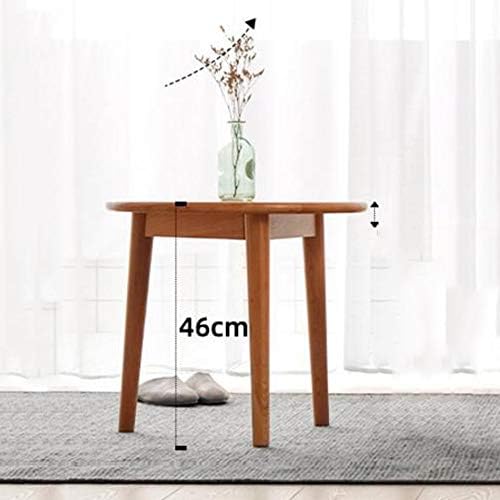 Telephone Table, End Table,Telephone Lighting Side Table,Round Solid Wood Dining Table,Living Room Sofa Side Table,Cherry Wood Round Table(Wood-19.68 * 19.68 * 18.11in