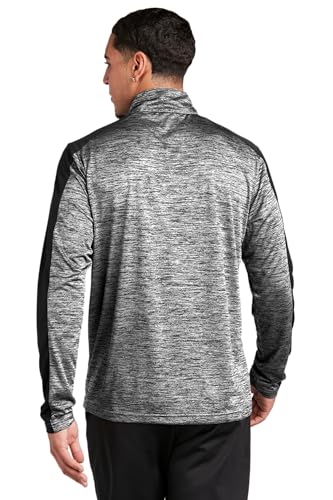 SPORT-TEK Unisex PosiCharge Electric Heather Colorblock Quarter Zip Pullover3