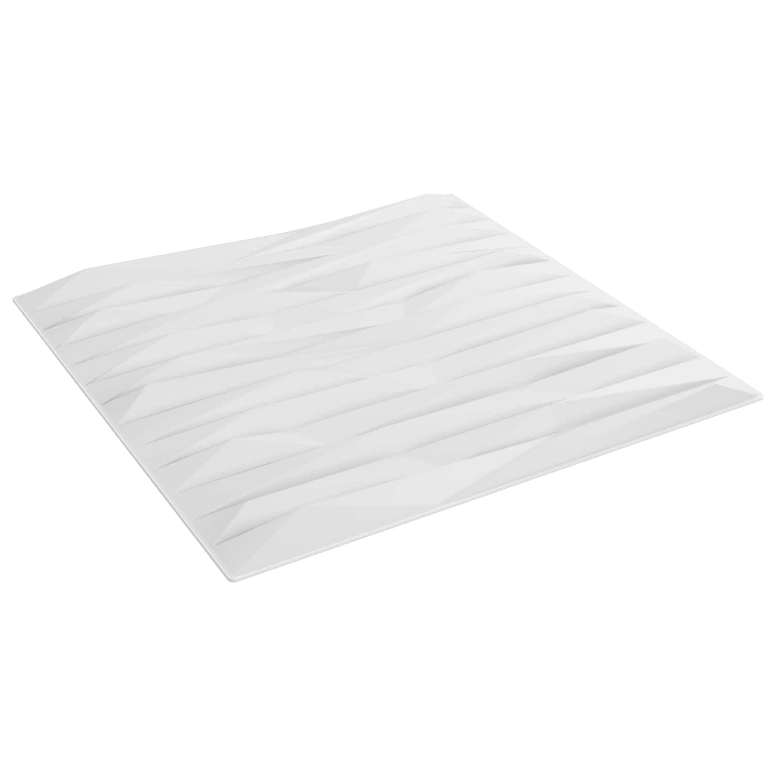 Panele ścienne 12 sztuk biały kamień 50 x 50 cm pianka XPS | Wzornictwo 3D, lekka, możliwość przycięcia, do sypialni, salonu, korytarza
