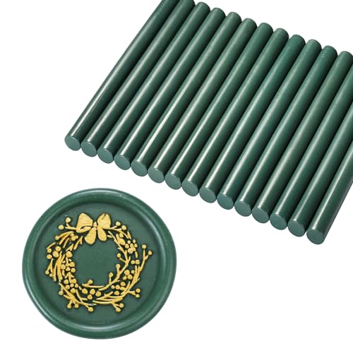 Bâtons de cire à cacheter vert olive Yoption anti-bris pour enveloppes et cartes