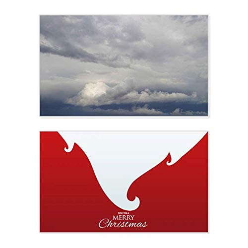 Carte de Noël Dark Clouds message vintage carte postale retro vœux hiver traditionnels