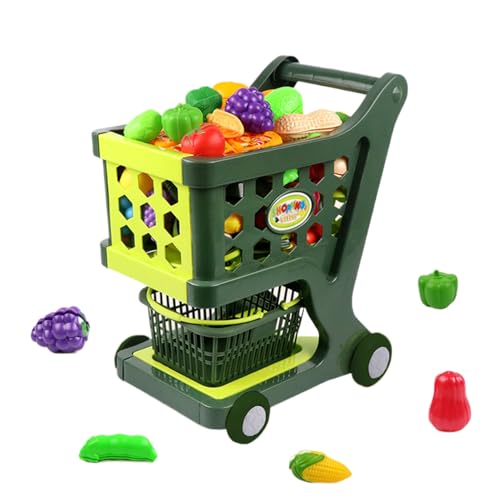Carrito de compras Juguetes, Carrito de compras para niños Trolley | Juguetes de carrito de compras para niños: juegos de rol con estructura estable para cumpleaños, año nuevo, Navidad, día del niño