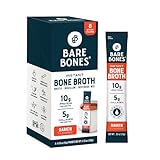 Bare Bones Bone Broth Instant Powdered Beverage Mix, Ramen, Pack of 8, 15g Sticks, 10g Protein, Keto & Paleo Friendly, Non-GMO, Gluten-Free, Dairy-Free