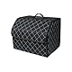 Ergocar Kofferraum Organizer Luxus-PU-Leder Aufbewahrungstasche Organizer Wasserdicht Faltbar Kofferraum-Tasche für Auto/LKW/SUV (Schwarz-M)