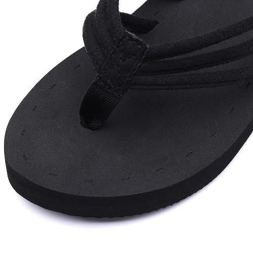 Harssidanzar Women's Flip Flops Lightweight Comfortable Summer Beach Thong Sandals with Arch Support KL221US4