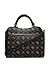 Imagen de GUESS bolso de hombro Silia Girlfriend Satchel Espresso Logo marrón oscuro