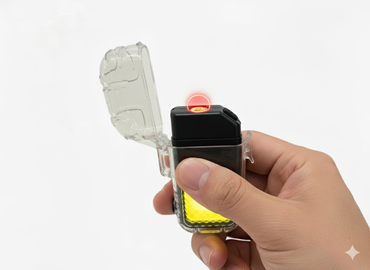Sassyvilla Cigarette Lighter for Smoking Waterproof Plasma Camping Lighters for Men with Led Light, 3 Lighting Modes COB Lamp, Type-C Rechargeable Electric Lighter 800 Luminous Windproof-picture-19