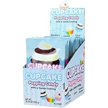 Kokos Cupcake Popping Candy with Candy Coating, 0.53 Ounces - 20 Count Display Box