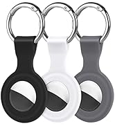 Ainiv 3 Pack Holder Case for AirTags, Silicone Keyring Case Compatible with Apple Airtag Tracker,...