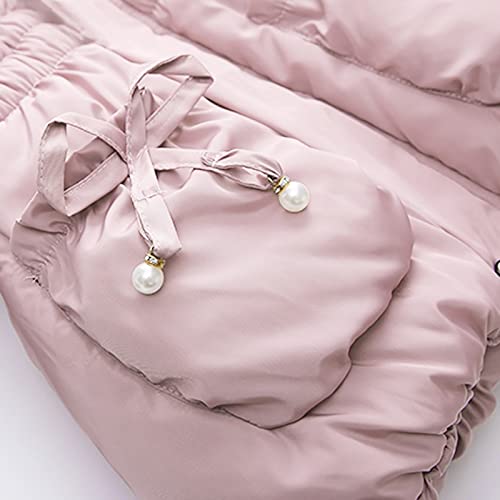 Girls Winter Coat Toddler Insulated Cozy Down Fleece Jacket Hoodie Baby Pockets Zipper Botton Snowsuit4
