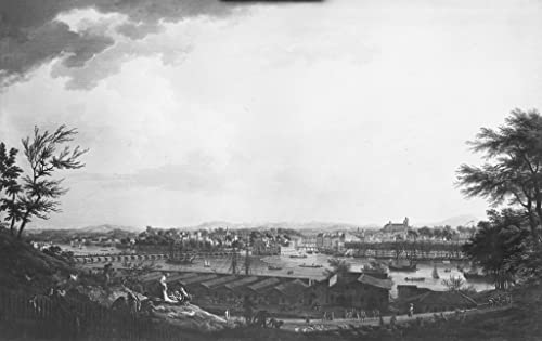 Reproducción de lienzo de la Vista de Bayona, mural artístico para regalo de 60x90cm