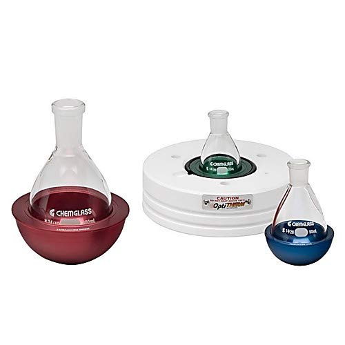 Chemglass CG-1992-R010 Series CG-1992 OptiTherm 10 mL Recovery Flask Insert, Anodized, Orange, Aluminum