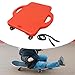 kowaku Scooter Board Flat Sport Board Physical Education with Handle Roller Sitting Board Floor Board for Gym Home Basement Outdoor, Red