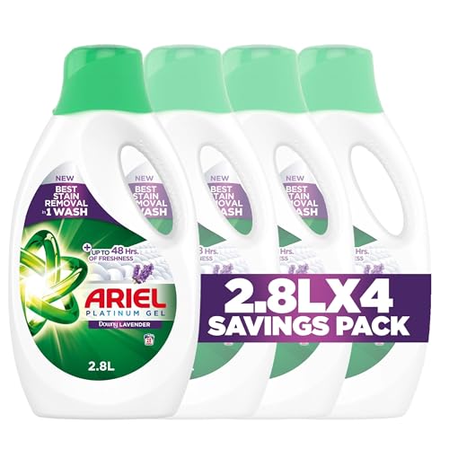 Ariel Lavender Freshness Laundry Detergent Power Gel 2.8L x 4 Case Pack
