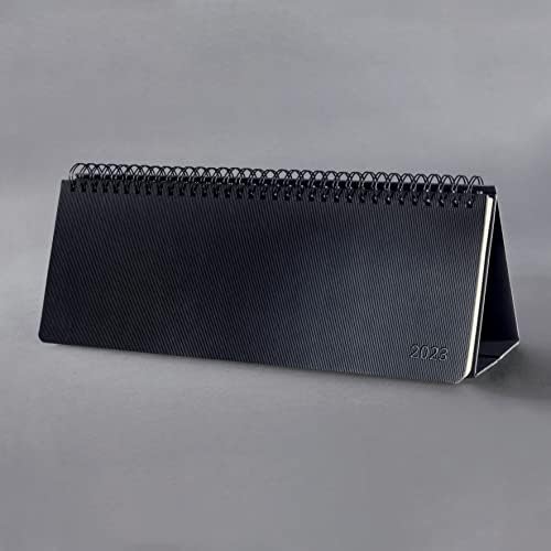 SIGEL C2380 DeskTop Planner Conceptum 2023 - Large - Black - Hardcover - 2 Pages = the Week at the Bottom and Notes at the Top - 132 S