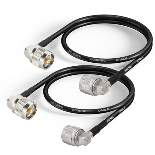 Câble coaxial radio CB UHF Pl259 coudé pour liaison d'antenne