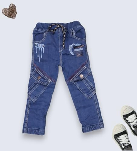 Image of Kids Boys Casual 6 Pocket Trouser Pants Super Trendy Cotton Pants.Daily Pants for Kids,Boys.Casual Jeans.Boys Trouser Pants.Funky Pants for Boys.