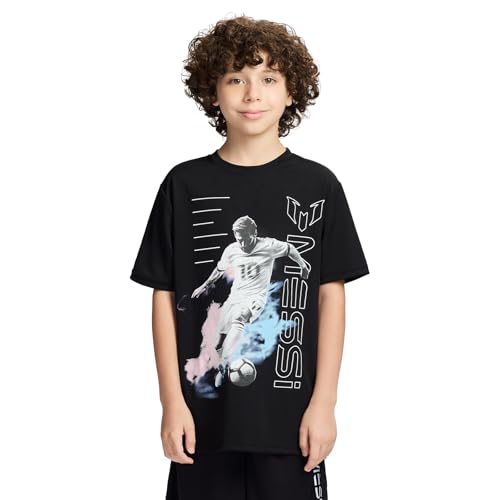 Boys' Lifestyle Short Sleeve Top, Loose-Fit Shirt with Logo, Comfortable, All-Day Wear