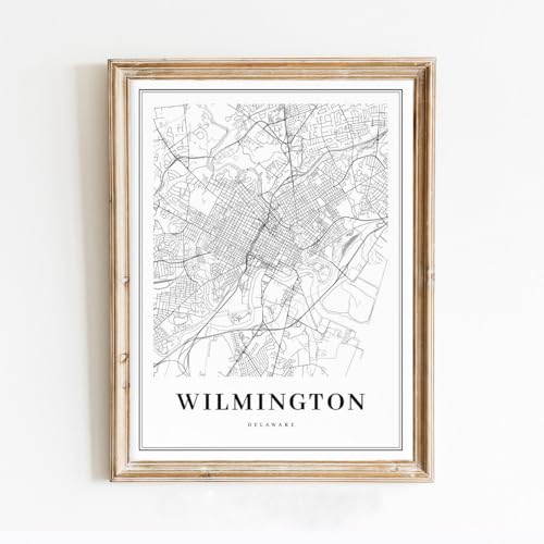 Modern Black & White Poster of Wilmington De Delaware Usa 1 | 11x17 12x18 16x24 24x36 Unframed Print Wall Art | Minimalism City Traveler Gift | Minimalist Home Office Decor 3