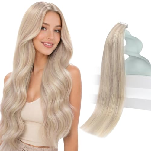 Image of Sunny Hair Blonde Tape in Hair Extensions Remy 20 Inch 20Pcs for City Days