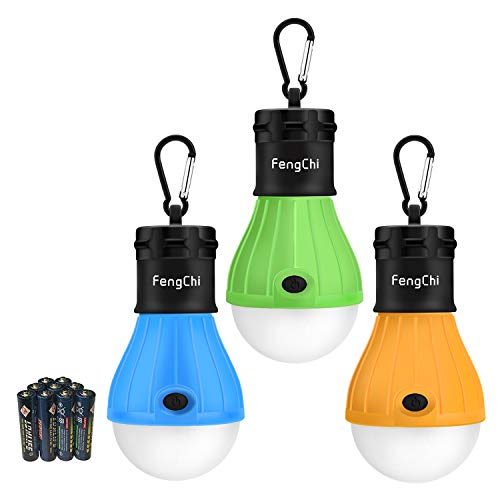 FengChi LED Camping Lantern, [3 Pack] Portable Outdoor Tent Light Emergency Light