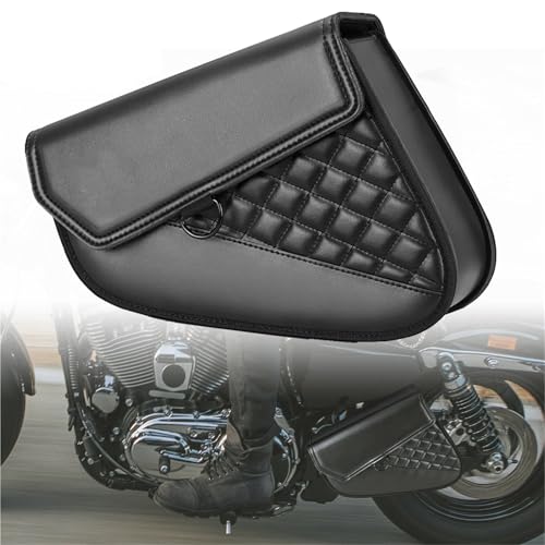 Sacoches latérales de moto étanches pour Harley Iron 883 avec rangement sécurisé en cuir PU
