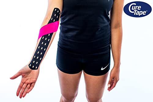 Curetape® Punch Pink | Perforated Kinesiology Tape | More Stretch & Ventilation| K Tape For Joint, Knee, Ankle & Shoulder Pain | Kinesiology Tape For Physical Therapy | Waterproof Medical Tape #TOP3