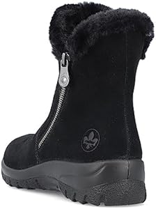 Rieker DAMES Enkellaarzen Z0070, Vrouwen Enkellaarsjes,verwisselbaar voetbed ,waterafstotend,riekerTEX,winterlaarzen,laars,Zwart (schwarz / 00),39 EU / 6 UK