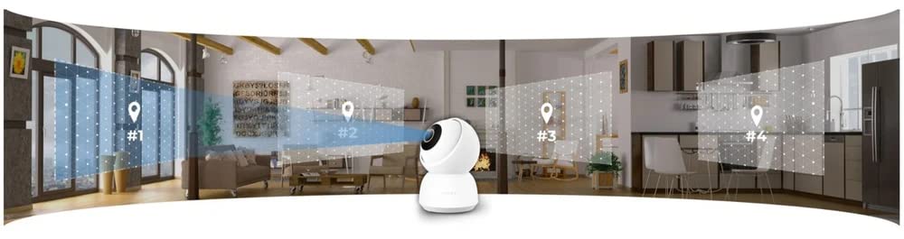 IMILAB C30 Cámara IP de vigilancia de 360 Grados, Doble Banda, con Modo de privacidad, Calidad de Imagen de 2,5 K, Compatible con Alexa y Google Assistant.