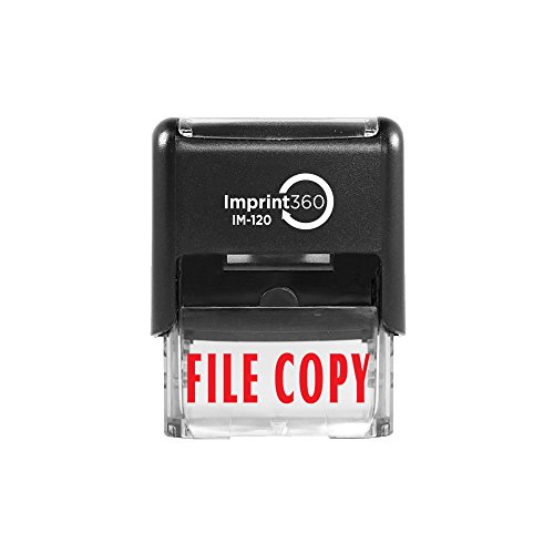 AS-IMP1041 - File Copy, Heavy Duty Commerical Quality Self-Inking Rubber Stamp, Red Ink, 9/16" x 1-1/2" Impression Size, Laser Engraved for Clean, Precise Imprints image 3