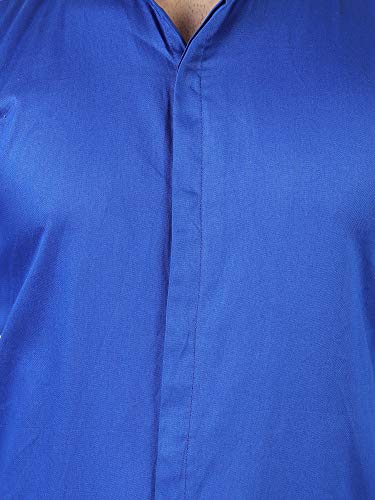 Image of TB Trybuy.in Cotton Royal Blue Colored Solid Pattern Casual Full Sleeves Shirt for Men /Stylish Slim Fit Solid Shirt for Men