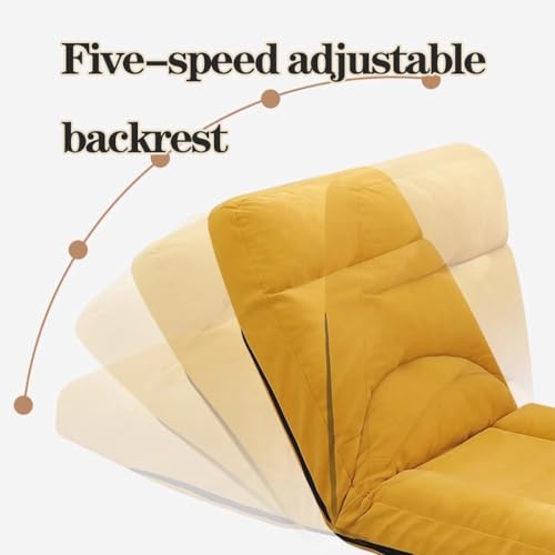 Fauteuil de sol rose réglable et canapé de jeu pliable à dossier - 5