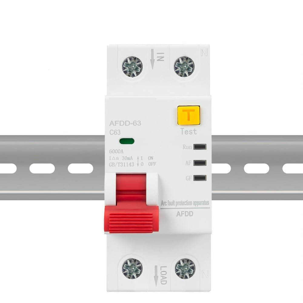 2P AFDD-63 AFCI Arc Fault Circuit Breaker - Advanced RCBO Protection for Overload, Earth Leakage & Short Circuits(32A)