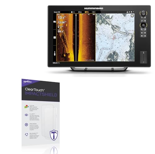 BoxWave Screen Protector Compatible with Humminbird SOLIX 15 G2 - ClearTouch ImpactShield (2-Pack), Impenetrable Screen Protector Flexible Film