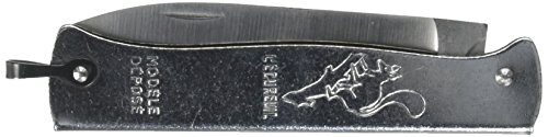 Douk-Douk Knives 840 Douk-Douk Folder Knife with Silver Finish Squirrel Artwork Folded Steel Handles
