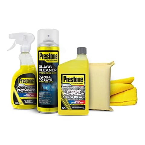 Prestone PWIN007A Winter Kit,Car Accessories Gift Kit Includes De Icer, Screen Wash, Glass Cleaner and Demister,5 Piece Cover