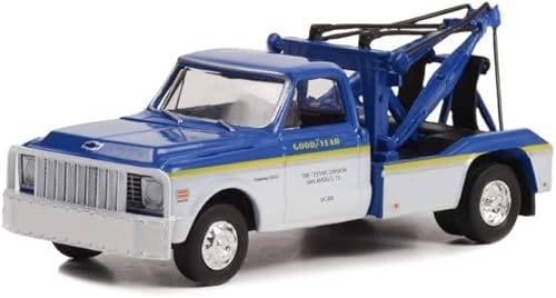 1972 Chevy C-30 Dually Wrecker Truck, blanco y azul - Greenlight 46100B - Coche fundido a presión a escala 1/64
