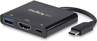 StarTech.com USB-C to HDMI Adapter - 4K 30Hz - Thunderbolt 3 Compatible - with Power Delivery (USB PD) - USB C Adapter Converter (CDP2HDUACP)