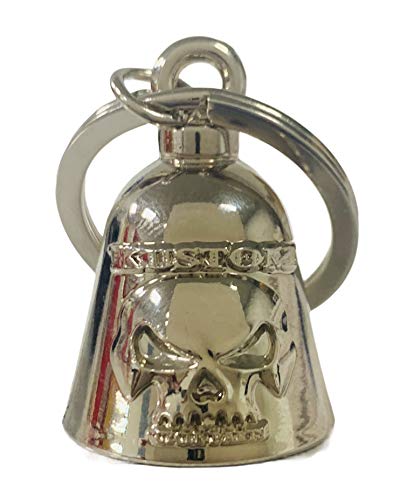 Kustom Cycle Parts Skull Motorcycle 'Evil Spirits' Biker Guard Bell. Our Custom Bells are Universal fit. Works on Any Make and Model Motorcycle. USA Designed (Chrome Bell)